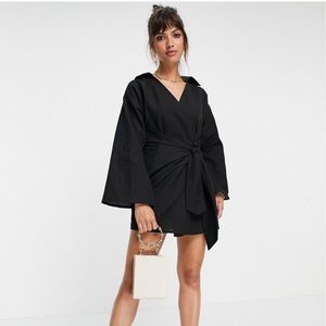 ASOS Pretty Lavish twist front mini dress